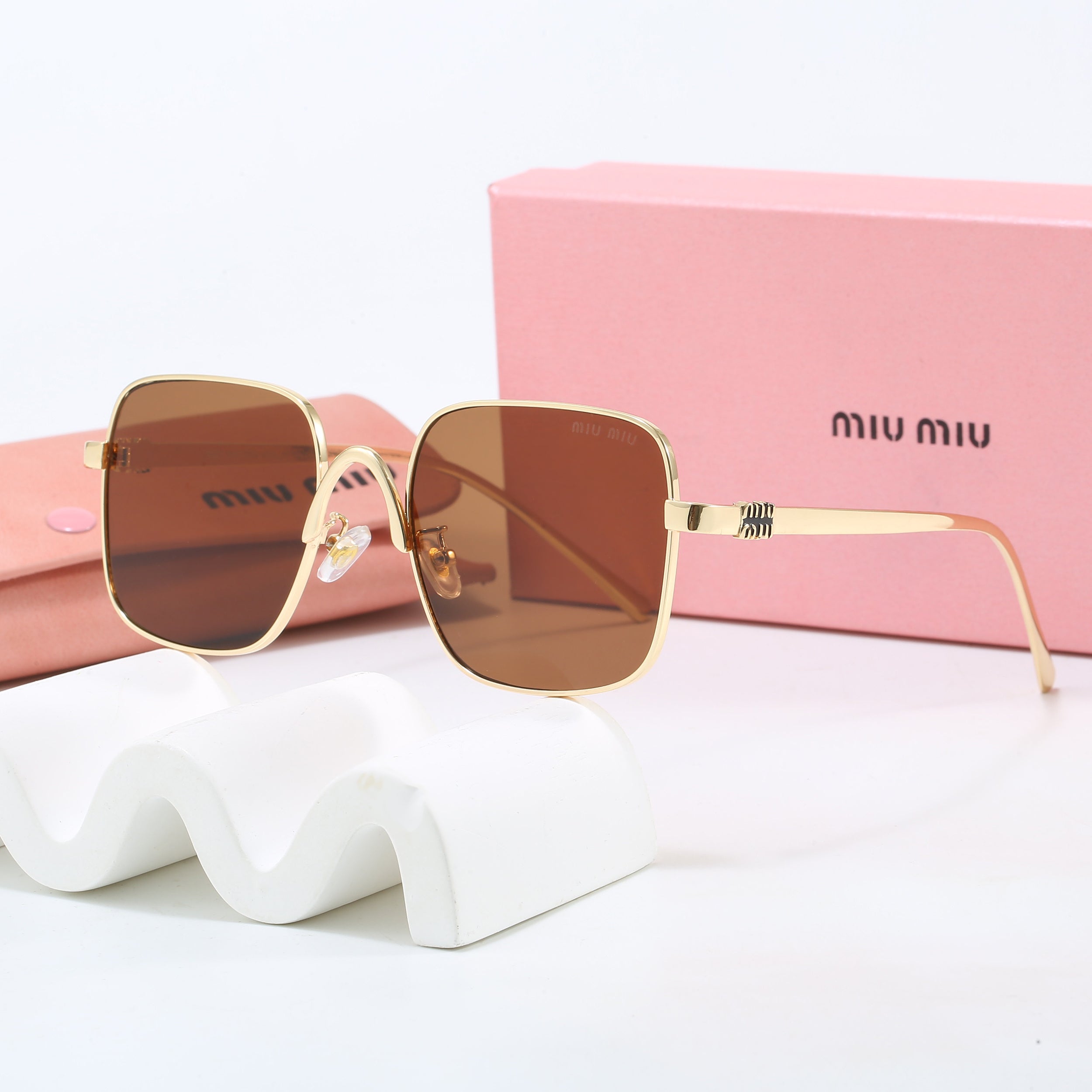 Square Metal Aviator Sunglasses