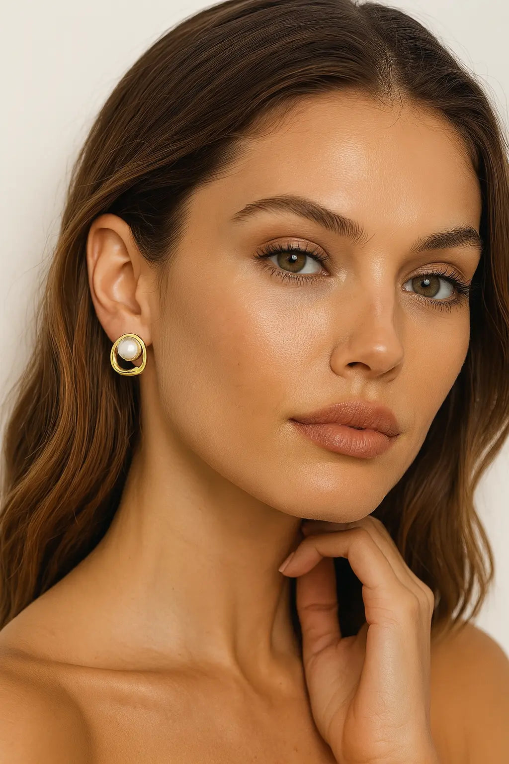 Aurelia Golden Pearl Earrings