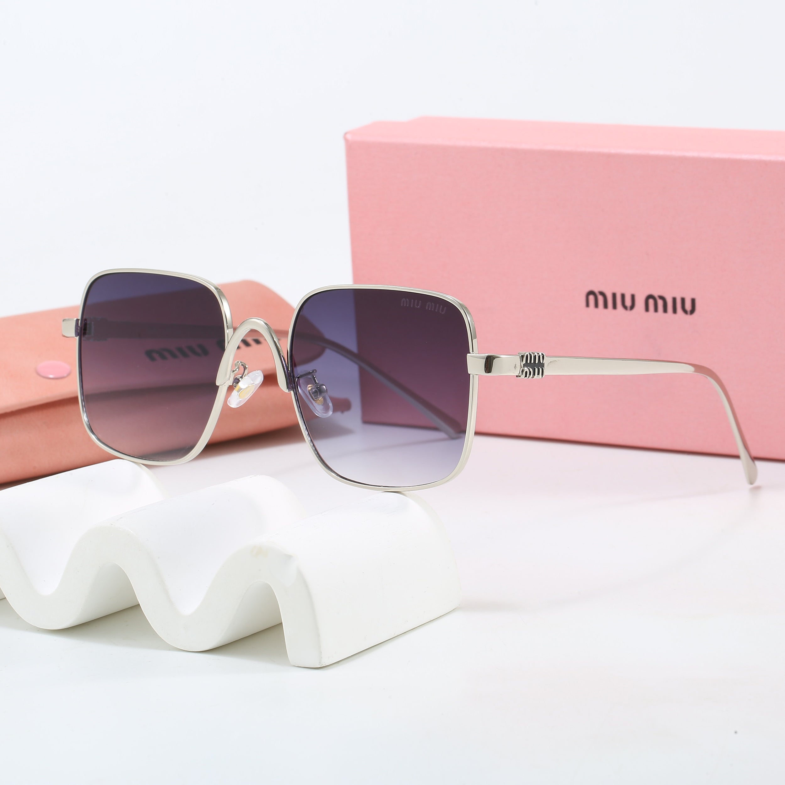 Square Metal Aviator Sunglasses