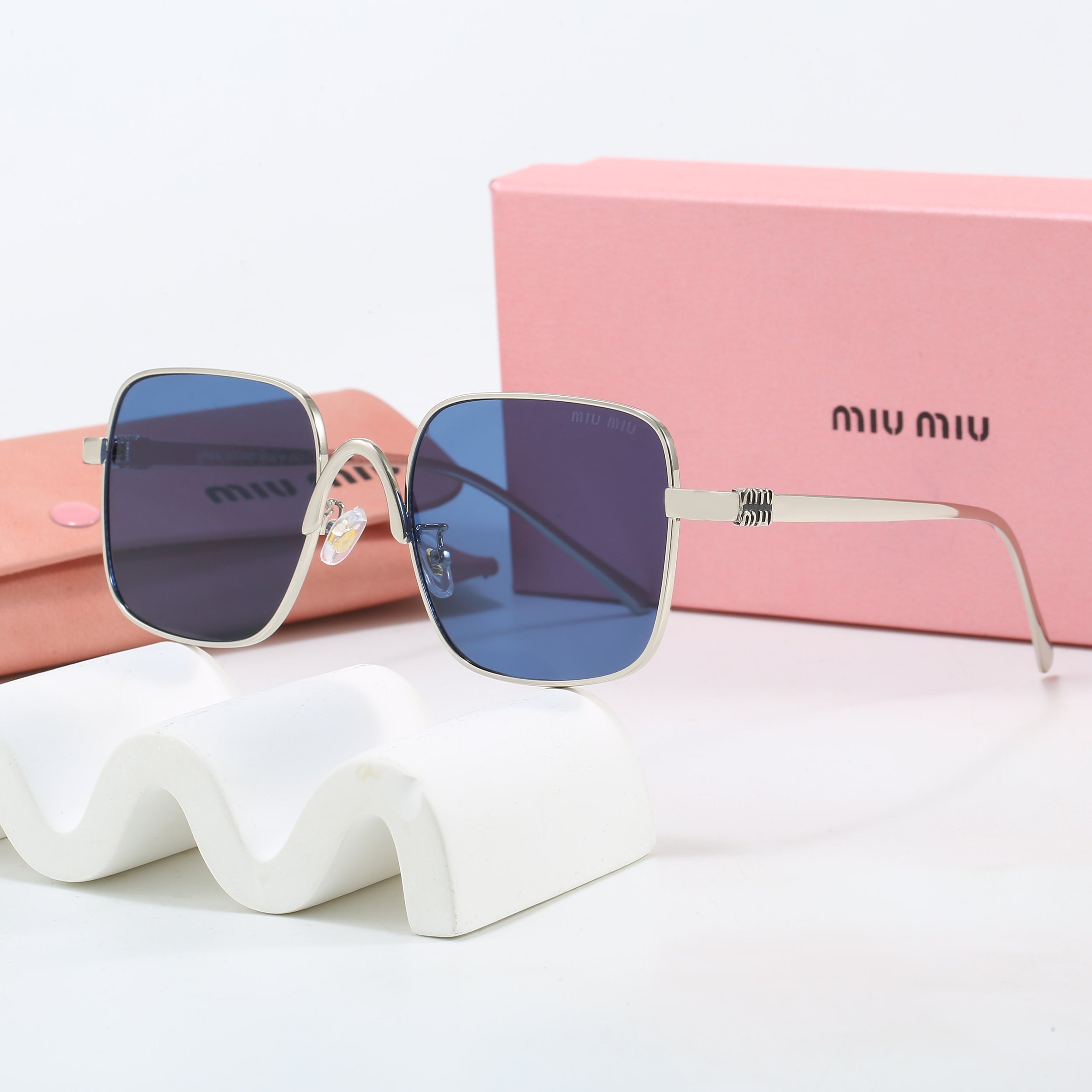 Square Metal Aviator Sunglasses