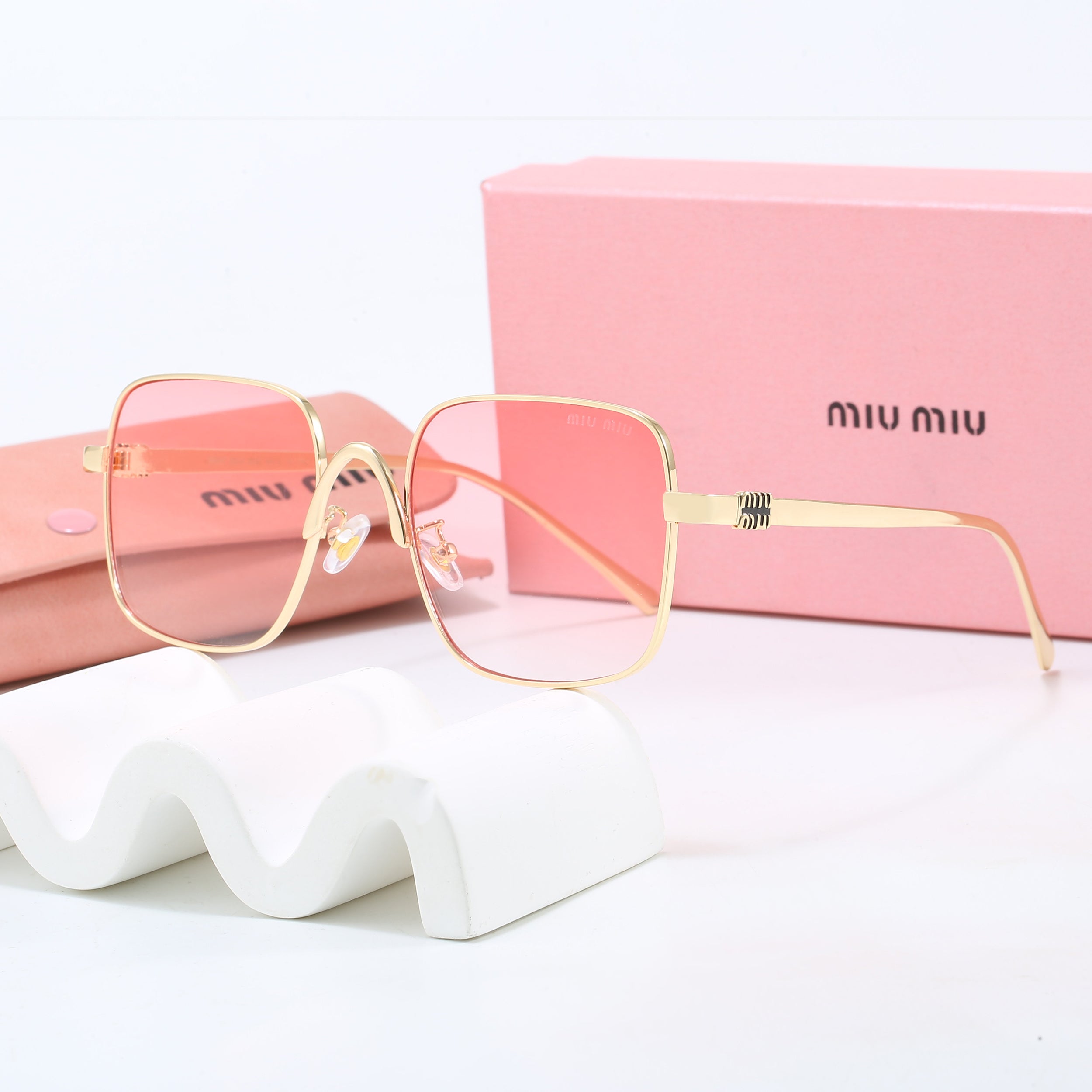 Square Metal Aviator Sunglasses