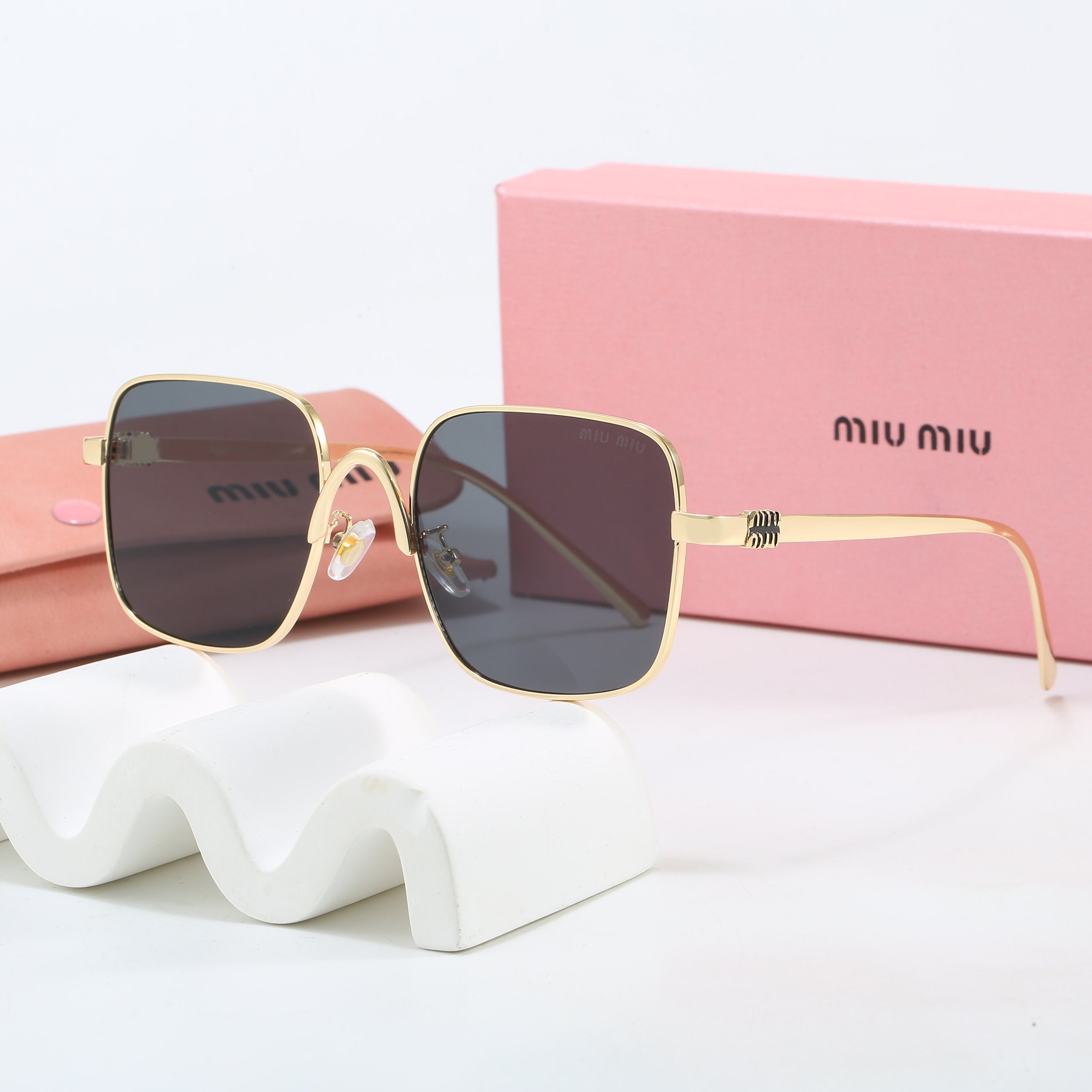 Square Metal Aviator Sunglasses
