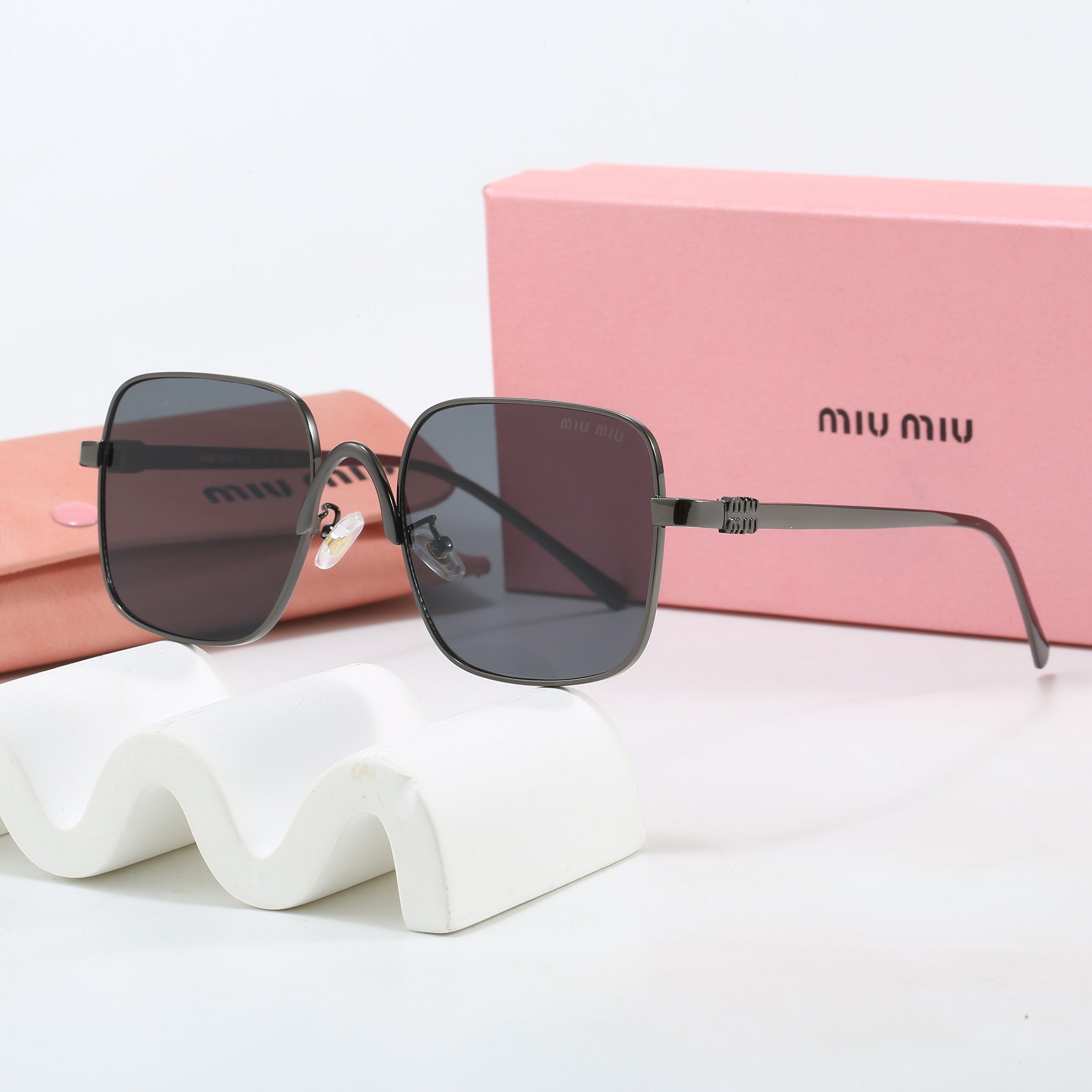 Square Metal Aviator Sunglasses